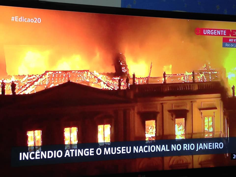 Incendio del Museo Nacional de Rio de Janeiro
